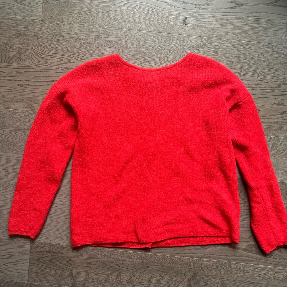 Sezane Gaspard Cardigan Jumper Sweater in Red